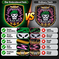 Patch brodé tactique personnalisé européen et américain avec tissu PU pour sacs à dos tactiques, sacs d'assaut et casquettes