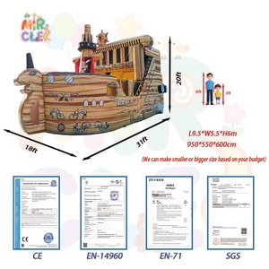 Château Gonflable Commercial Bateau Pirate PVC avec Toboggan, Grand Personnalisé pour Location Parc Thématique Extérieur - Product Image 4