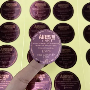 Цифровая печать розового золота клейкие частные этикетки наклейки с логотипом серебро ПВХ ПЭ материалы против разрывов