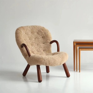 现代网络流行单人躺椅休闲豆袋沙发羊绒面料卧室客厅阳台使用 - Product Image 5