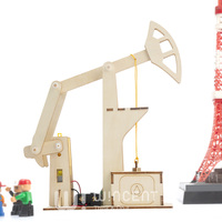 Modelo mecánico 3D de madera Wincent, rompecabezas para construir, kit de ciencia de bombeo de petróleo DIY, juguete educativo, regalo para niños