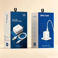 Boîte d'emballage en carton de luxe personnalisée, pliable, avec languette de suspension, impression offset CMYK mate pour téléphone
