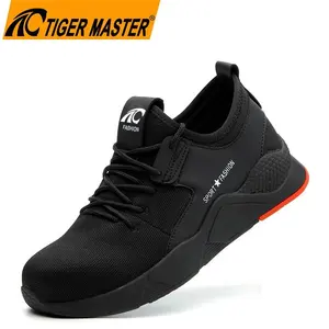 Oil Slip Resistant EVA Rubber Sole Anti Puncture Steel Toe Lightweight Sneakers Safety Shoes For Unisex