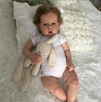 Nouvelle poupée de simulation de bébé réalistique, 55 cm, corps en coton et gel de sucre doux, poupée fille réaliste, pièces interchangeables, cadeau jouet