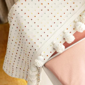 <span class=keywords><strong>Tende</strong></span> oscuranti in lino di cotone stile principessa crema finestre a bovindo camera da letto della ragazza decorazioni per la camera dei bambini color caramelle mantovane di fagioli - Product Image 5