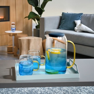 Bottiglie d'acqua in vetro con tappi in Silicone e ugelli Spray adatti per acqua calda fredda succo di tè caffè <span class=keywords><strong>limonata</strong></span> con maniglie laterali - Product Image 3