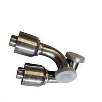 97391 Flange SAE 3000PSI 90 °   Adaptateur hydraulique coudé pour excavatrice Parker