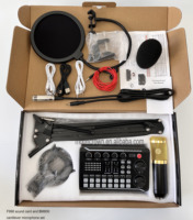 Kit de Microphone sur Perche F998 pour Carte Son Enregistrement Karaoké Podcast en Direct, Équipement de Studio Professionnel pour Téléphone
