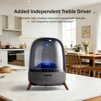 Haut-parleur sans fil 240W 2.1 canaux, trois voies, subwoofer 5 pouces, grille transparente, son stéréo, rechargeable, 2 modes d'éclairage dynamique