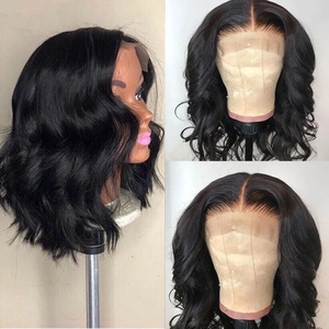Wholesale <strong>Cheap</strong> Raw Indian Virgin Body Wave Hd Full Lace Frontal <strong>Wig</strong> Bob Natural Human Hair Transparent Lace Front Short <strong>Wigs</strong> - Product Image 3