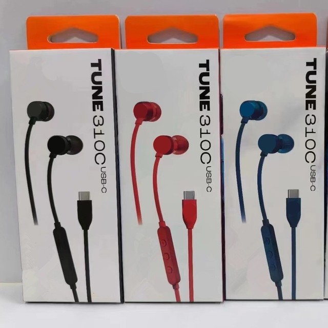 Hot-selling TUNE310C In-ear Premium Wired Headset Mic Dynamic Driver USB-C Heavy Bass Remote Control 1.2m Cord; Compatible