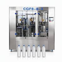 Machine de remplissage d'eau automatique CGF8-8-3 3000BPH, ligne de production d'embouteillage compacte 3-en-1 monobloc pour petite usine d'eau