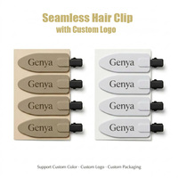 Genya Clips Cheveux Longs 7cm Anti-Plis Personnalisables LOGO Mat, Épingles Anti-Marques 8cm Grandes, Clips à Boucles pour Soins de la Peau