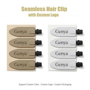 Clip per <span class=keywords><strong>Capelli</strong></span> Antitraccia Genya con LOGO Personalizzato Lunghe 7cm Finitura Opaca Senza Piega Spilla Larga 8cm Antitraccia Clip per Ricci per la Cura della Pelle - Product Image 3