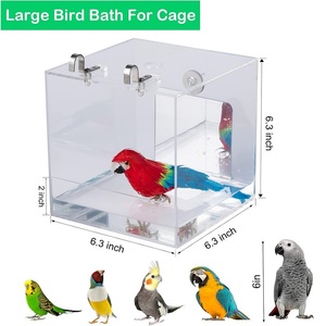 Groothandel Custom Duurzaam Transparant Vogel Papegaai Douchekooi Opknoping Vogel Bad Kooi Voor Kleine Vogel - Product Image 4