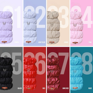 เสื้อกั๊กกันหนาวสำหรับสุนัขและแมวแบบสีทึบเสื้อผ้าโพลีเอสเตอร์สำหรับสัตว์เลี้ยงความอบอุ่นสำหรับคริสต์มาสสำหรับลูกสุนัข - Product Image 3