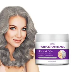 Purple Hair Mask Hair Remove Yellow Tones Condition Dry Damaged Hair For Blonde Platinum Bleached Silver Gray Ash Brassy