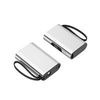 Batterie externe portable haute capacité 10000 mAh PD36W à charge rapide, coque en alliage d'aluminium, double câbles USB-C intégrés, chargeur – Offre Spéciale