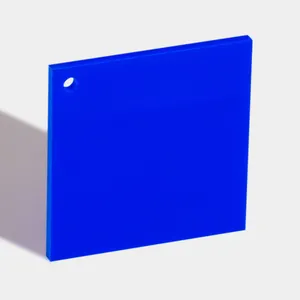 Lámina acrílica azul sólido de 3mm, color frío (ARCO.), Materia prima acrílica no transparente, espacios en blanco acrílicos personalizados