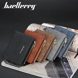 Baellerry DR051 짧은 지퍼 지갑 수직 멀티 카드 youth 패션 동전 지갑 남성