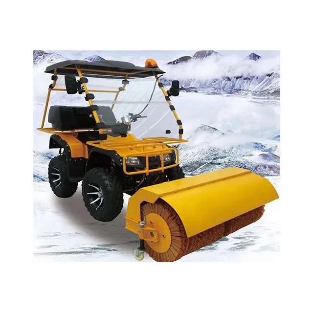 1500CC big snow brush snow removal machine Double seat-driving snowplow ATV type snow sweeper Multifunctional sweeper