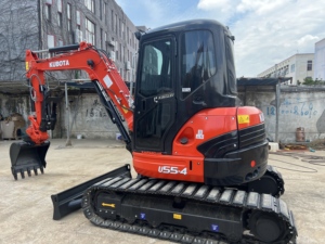 Mini-excavatrice Kubota U55-4 d'occasion en stock, sans fuite d'huile, rapport d'inspection complet, mini-excavatrice japonaise. - Product Image 2
