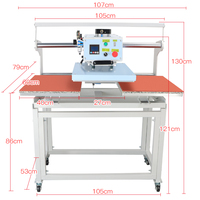 Imprimante à sublimation pneumatique 16x24 (38x38) à double station pour impression sur t-shirts, vente en gros