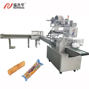 Automatic Biscuit on edge tube shape tray less sealing machine cookie biscuits packing packaging machine