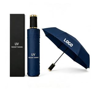 Custom 3-Fold Mini Umbrella 190T Material UV Printing Modern Minimalist Manual Opening Travel Umbrellas - Product Image 1