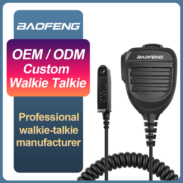 Industrial Grade Baofeng Waterproof Speaker Mic Universal Shoulder Microphone for Walkie Talkie