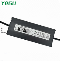YOGU Boîtier en aluminium fin, alimentation LED étanche DC24V 10A, unité transformateur extérieure entièrement étanche et anti-poussière