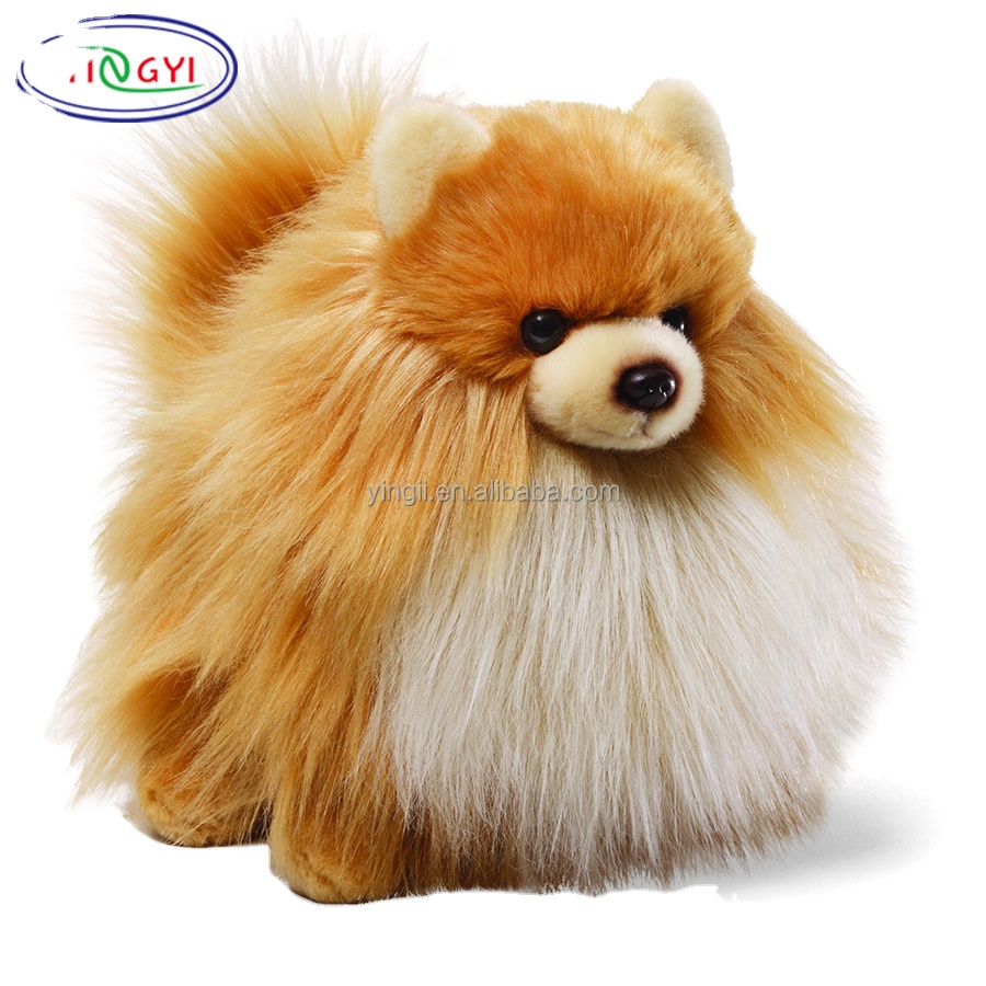 D684ふわふわポメラニアン犬のおもちゃ卸売りOEM ODM