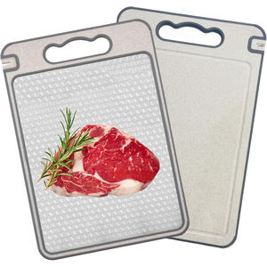 Wheat Straw and 304 Stainless Steel Double-Sided Eco-Friendly Kitchenware Cutting Board with Knife <b>Sharpener</b> and Grinder - Product Image 1