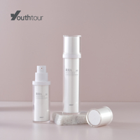 Bouteilles sous vide en plastique de qualité supérieure pour crème solaire, modèle ISO9001 RHA, 50 ml, flacon pompe sans air personnalisé pour lotion cosmétique
