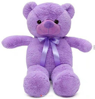 Peluche Grande Taille 100-120cm Ours en Peluche Jouet avec Noeud Papillon en Ruban pour Cadeau d'Anniversaire de Fille
