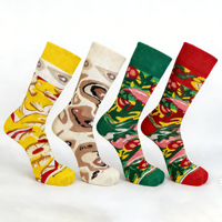 Chaussettes en coton pour femmes, très vendues, amusantes, motif boîte à pizza et sushi, taille unique, tricotées pour l'automne, avec bord côtelé au bas