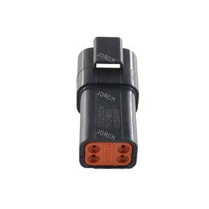 Connecteur <span class=keywords><strong>Électrique</strong></span> <span class=keywords><strong>Automobile</strong></span> Mâle 4 Broches Étanche Adaptateur Deutsch TE Connectivity DT04-4P-E004 Bornes en Nylon - Product Image 1