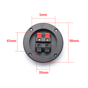 <span class=keywords><strong>Clip</strong></span> de resorte <span class=keywords><strong>Terminal</strong></span> de altavoces de 4 puertos vinculante Post conector - Product Image 5