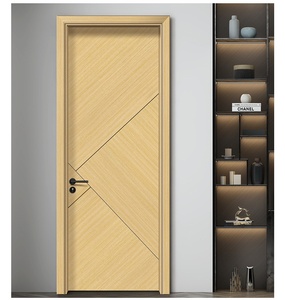 <span class=keywords><strong>Porte</strong></span> intérieure en bois massif composite, écologique, design minimaliste, insonorisée, ouverture manuelle, finition de luxe léger, pour chambre à coucher - Product Image 5