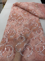 NI.AI 2026 Tissu en dentelle africaine française brodé 3D écologique avec fleurs, perles et sequins pour mariage et fête