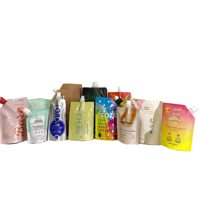 Sachet Doypack personnalisé imprimé avec bec verseur pour emballage de détergent et savon liquide, avec buse, thermoscellable, design de pochette de recharge