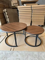 Ensembles de Meubles de Salon Tables Basses Centrales Luxe Moderne Table Basse en Bois pour Salon