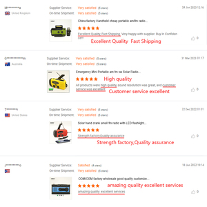 <span class=keywords><strong>Radio</strong></span> <span class=keywords><strong>Portatile</strong></span> <span class=keywords><strong>Vintage</strong></span> a Onde Corte DRM con Ricevitore Meteo NOAA, <span class=keywords><strong>Radio</strong></span> di Emergenza con Manovella Solare e Torcia LED in Materiale Plastico - Product Image 5