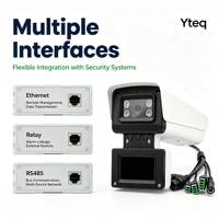 Système d'alarme anti-intrusion intelligent, surveillance de sécurité 60m, radar 60GHz, analyse vidéo, sirène stroboscopique 52dB, protection périmétrique IP66