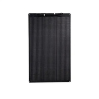 Panneau solaire flexible ETFE noir intégral OEM 100W 200W pour camping-car, balcon, haute efficacité 23%-24% 18V, garantie 5 ans