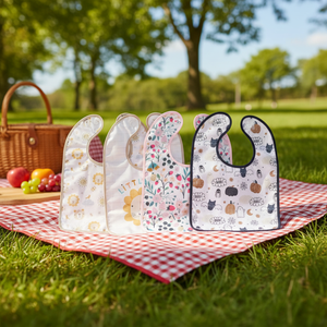 Bavoir pour bébé en forme de fleur, double couche, ultra doux, absorbant, pour nouveau-nés, personnalisé, respirant, léger, écologique, pliable - Product Image 4