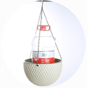 Forniture da giardino prezzo diretto di fabbrica vaso per piante appeso vaso per <span class=keywords><strong>fiori</strong></span> catena in metallo vaso per cesto appeso - Product Image 3