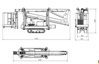 Grue araignée pliante certifiée CE ISO, nacelle élévatrice à flèche articulée remorquable à chenilles