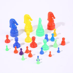 Piezas de Ajedrez de Plástico Coloridas Knight, Accesorios para <span class=keywords><strong>Ludo</strong></span>, Damas, Serpiente y Escalera - Colores Personalizables - Product Image 2