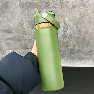 Double Wall Stainless Steel Leak Proof Metal Portable 20oz Mirror Copper Plated Water <b>Bottle</b> with 2-in-1 Flip Top Lid for Travel - Product Image 3